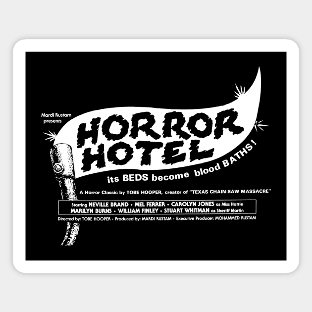 Horror Hotel Magnet by The Video Basement